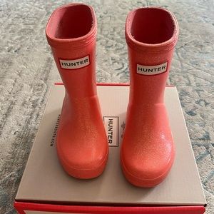 Hunter Sparkle Pink Boots